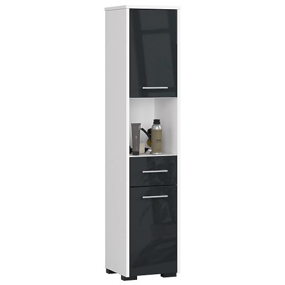 BATHROOM CABINET FIN COLUMN 30 2D 1SZ 1W 140cm PK GRAPHITE GLOSS