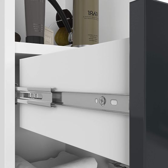 BATHROOM CABINET FIN COLUMN 30 2D 1SZ 1W 140cm PK GRAPHITE GLOSS