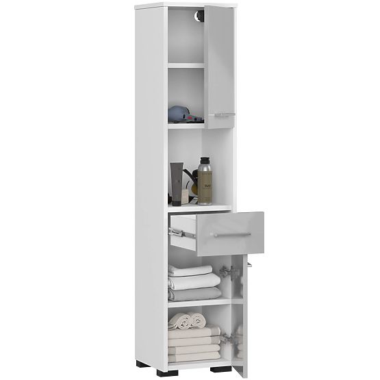 BATHROOM CABINET FIN COLUMN 30 2D 1SZ 1W 140cm PK METALLIC GLOSS