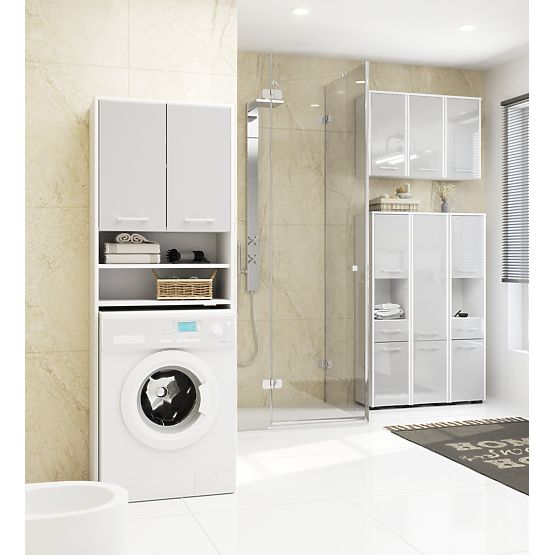 BATHROOM CABINET FIN COLUMN 30 2D 1SZ 1W 140cm PK METALLIC GLOSS