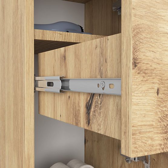 BATHROOM CABINET FIN COLUMN 30 2D 1SZ 85cm PK OAK ARTISAN