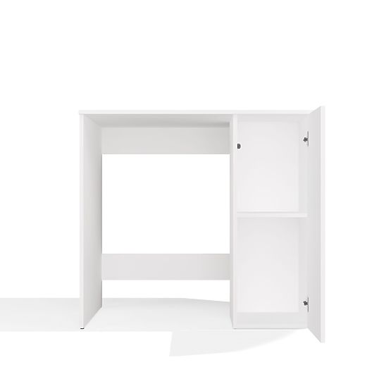 Bathroom Cabinet for Washing Machine with Doors POLA NP 1D WHITE 2 Shelves