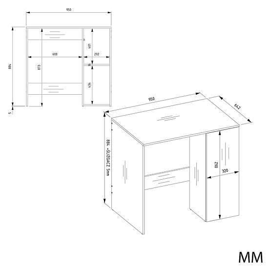 Bathroom Cabinet for Washing Machine with Doors POLA NP 1D WHITE 2 Shelves