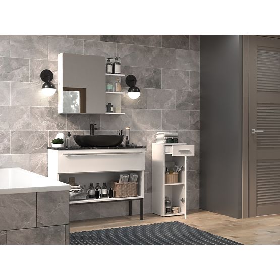 Bathroom Cabinet Nel V DS WHITE GLOSS