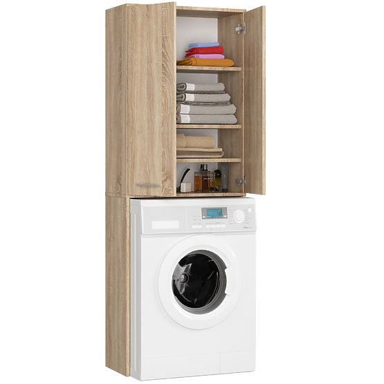 BATHROOM COLUMN FIN 180 WASHING MACHINE FULL 2D - OAK SONOMA