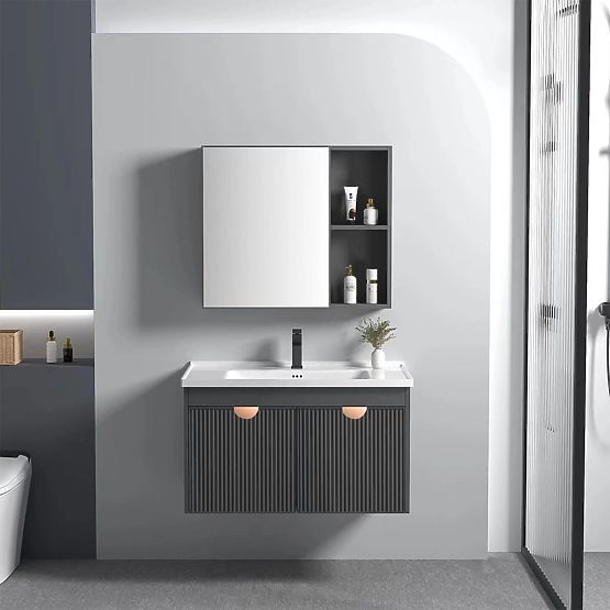 Bathroom Furniture Set with Sink Mario 60 cm Grey