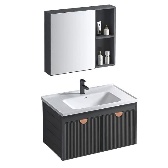 Bathroom Furniture Set with Sink Mario 60 cm Grey
