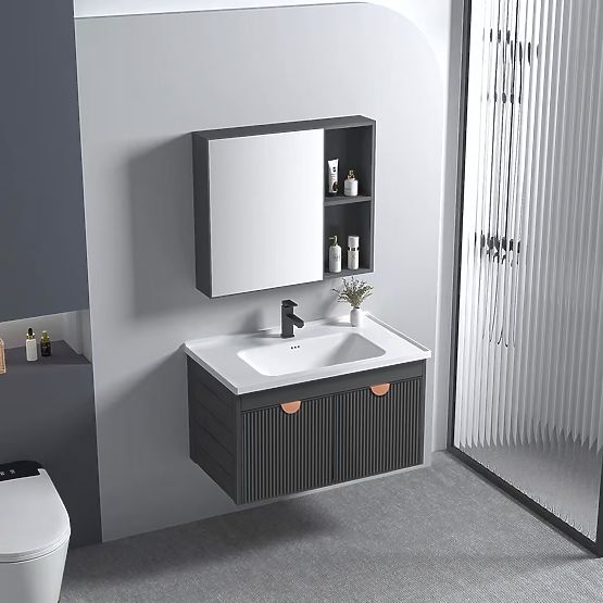 Bathroom Furniture Set with Sink Mario 60 cm Grey