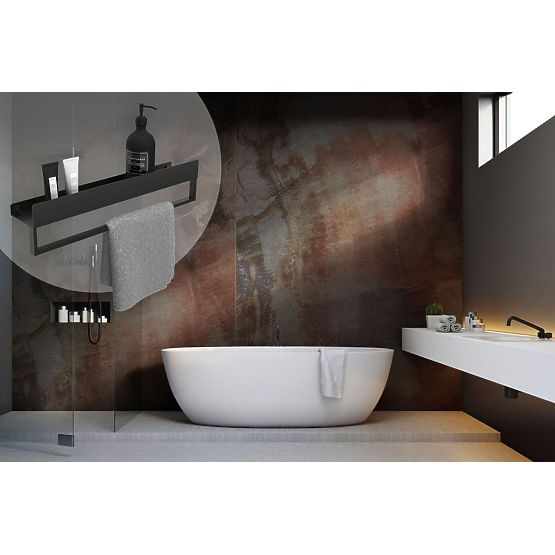 Bathroom Shelf for Bathtub SF01 45cm Black Matte