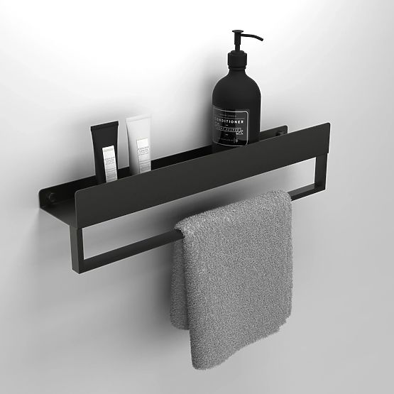 Bathroom Shelf for Bathtub SF01 60 cm Black Matte
