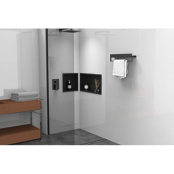 Bathroom Shelf for Bathtub SF01 60 cm Black Matte