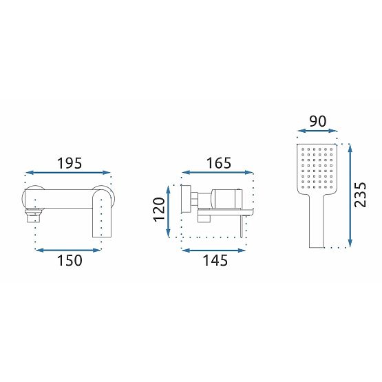 Bathtub Faucet REA STORM Brushed Copper