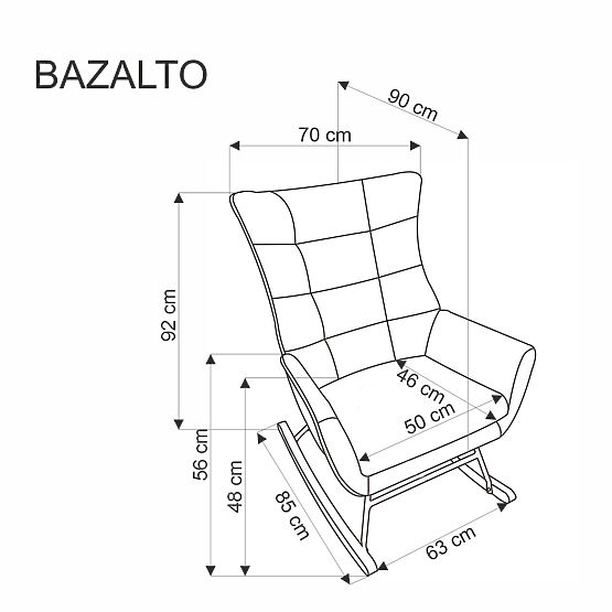 BAZALTO Rocking Chair Mustard (1p=1pc)