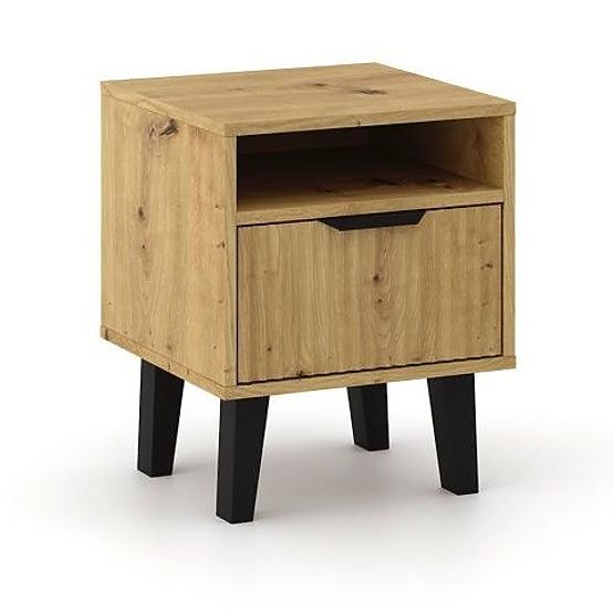 Bedside Table Scandi 1S SLIM ARTISAN OAK