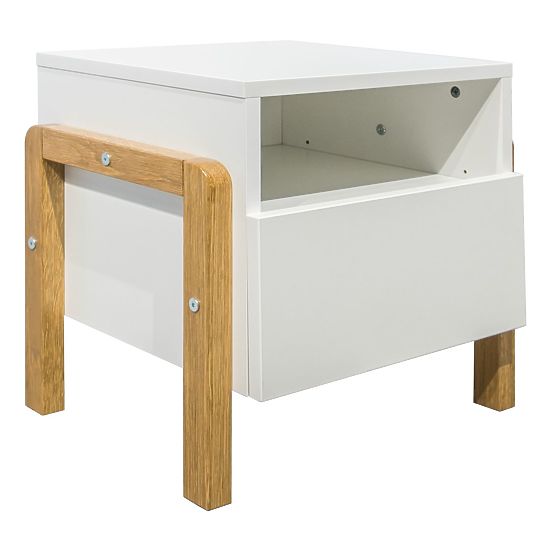 Bedside table Viktor - white