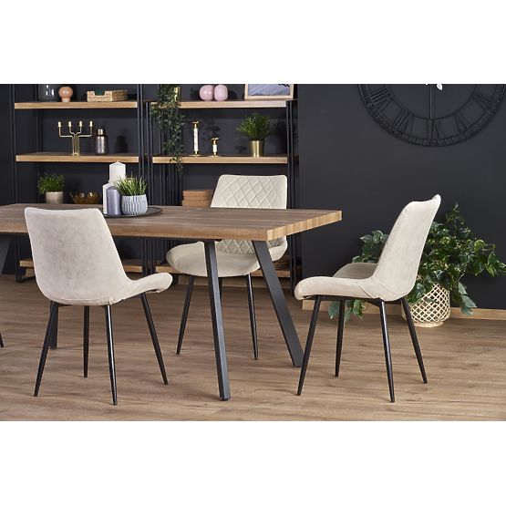 BERLIN Extendable Table 140-180 cm, Top - Walnut, Frame - Black (2p=1pc)