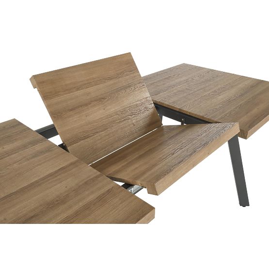 BERLIN Extendable Table 140-180 cm, Top - Walnut, Frame - Black (2p=1pc)