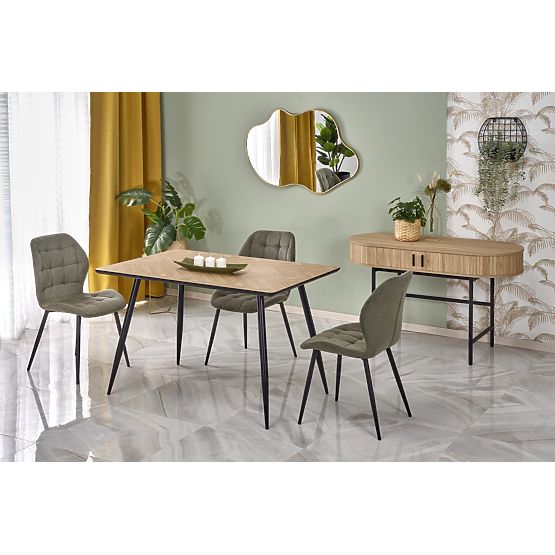 BERTO Table Top - Natural, Leg - Black (2p=1pc)