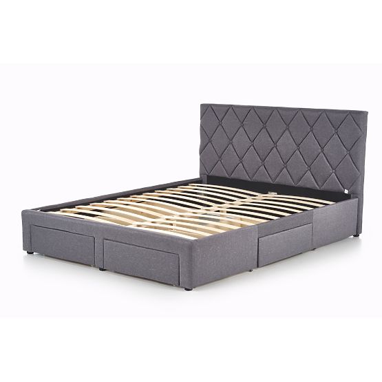 BETINA 160 Bed with Drawers Gray (4p=1pc)
