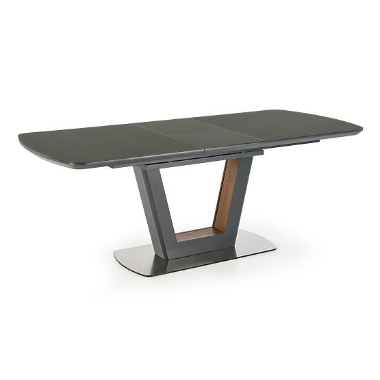 BILOTTI extendable table in matte anthracite / walnut (3p=1pc)