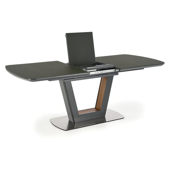 BILOTTI extendable table in matte anthracite / walnut (3p=1pc)