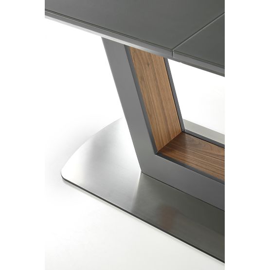 BILOTTI extendable table in matte anthracite / walnut (3p=1pc)