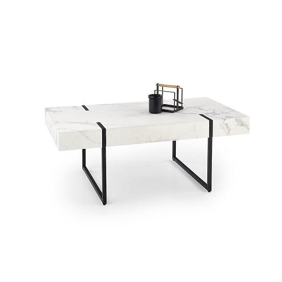 BLANCA Coffee Table White Marble - Black (1p=1pc)