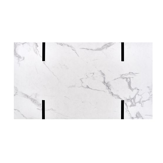 BLANCA Coffee Table White Marble - Black (1p=1pc)