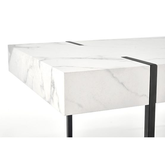 BLANCA Coffee Table White Marble - Black (1p=1pc)