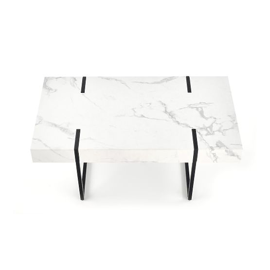 BLANCA Coffee Table White Marble - Black (1p=1pc)