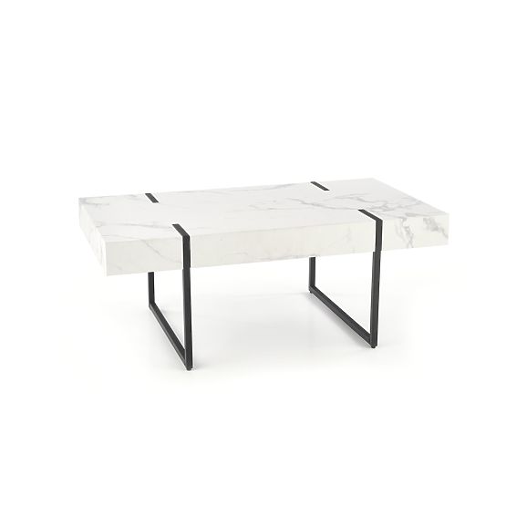 BLANCA Coffee Table White Marble - Black (1p=1pc)
