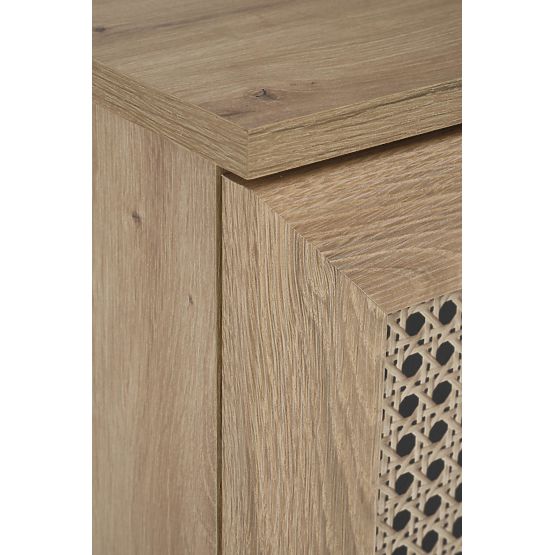 BORNEO KM-2 Chest of Drawers Oak Artisan/Black (1p=1pc)