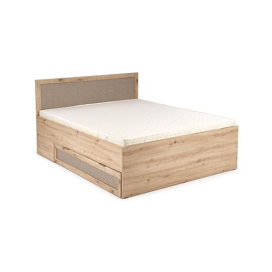 BORNEO LOZ-160 Bed 160 Artisan Oak/Black (4p=1pc)