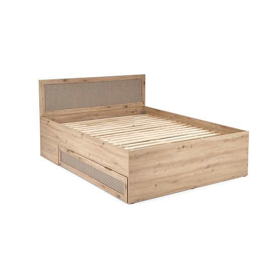 BORNEO LOZ-160 Bed 160 Artisan Oak/Black (4p=1pc)
