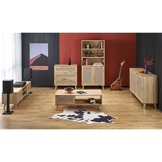 BORNEO LOZ-160 Bed 160 Artisan Oak/Black (4p=1pc)
