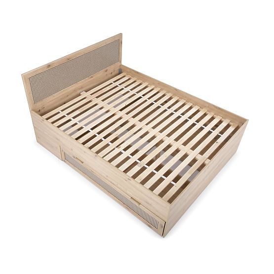 BORNEO LOZ-160 Bed 160 Artisan Oak/Black (4p=1pc)