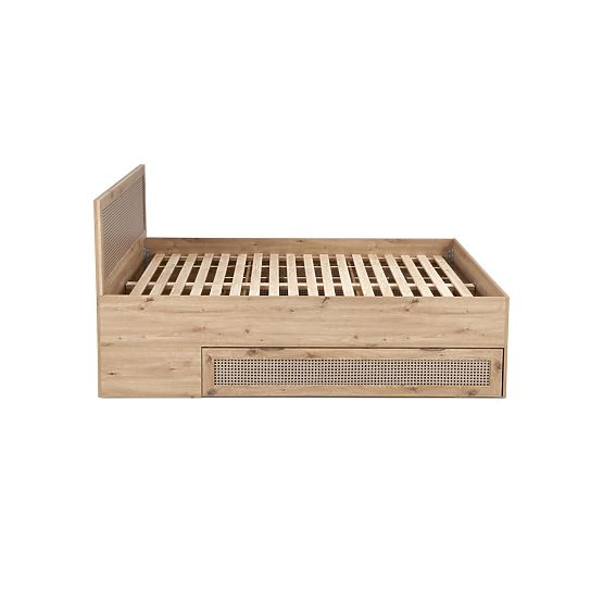 BORNEO LOZ-160 Bed 160 Artisan Oak/Black (4p=1pc)