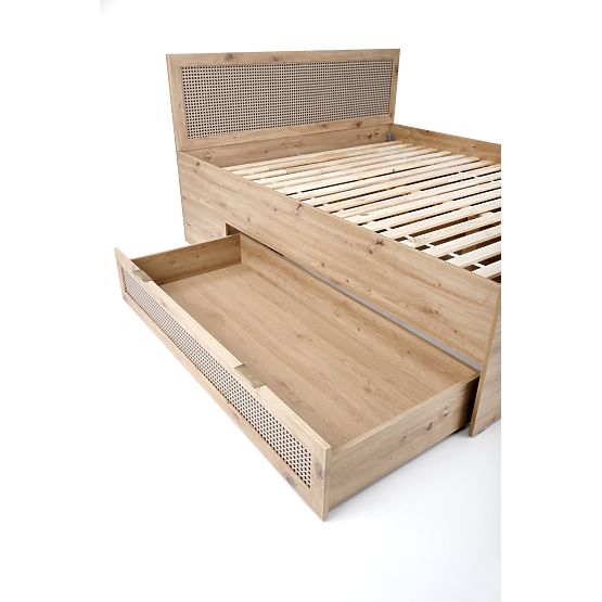 BORNEO LOZ-160 Bed 160 Artisan Oak/Black (4p=1pc)