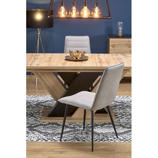 BRANDON Extendable Table 160-200/90 cm Oak Wotan/Black (2p=1pc)