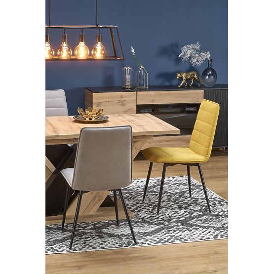 BRANDON Extendable Table 160-200/90 cm Oak Wotan/Black (2p=1pc)