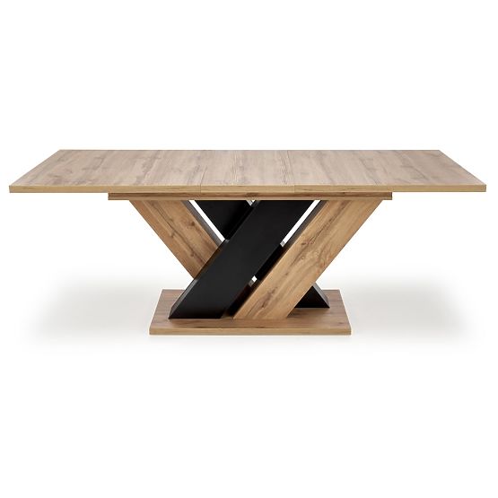 BRANDON Extendable Table 160-200/90 cm Oak Wotan/Black (2p=1pc)