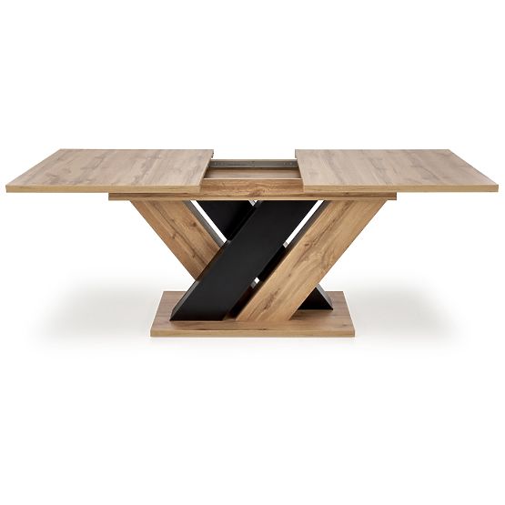 BRANDON Extendable Table 160-200/90 cm Oak Wotan/Black (2p=1pc)