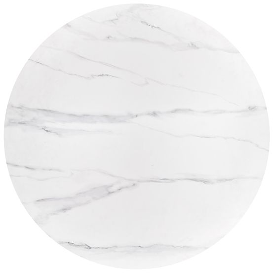 BRUNO Round Table, White Marble / Walnut (2p=1pc)