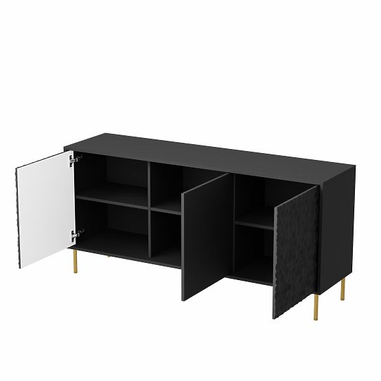 BULLET KM-1 Black Dresser, Legs: Gold (2P=1PC)