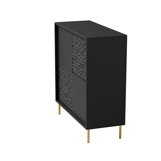 BULLET KM-2 Black Sideboard, Legs: Gold