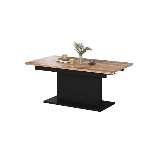 BUSETTI Coffee Table Top: Wotan Oak, Legs: Matte Black (2p=1pc)