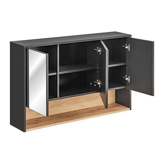 Cabinet with Mirror 120cm 3 Doors