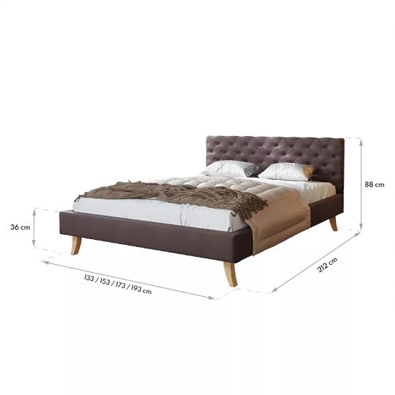 California upholstered bed 180 x 200 cm - mint