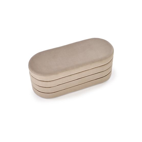 CALPI bench with storage space, beige (1p=1pc)