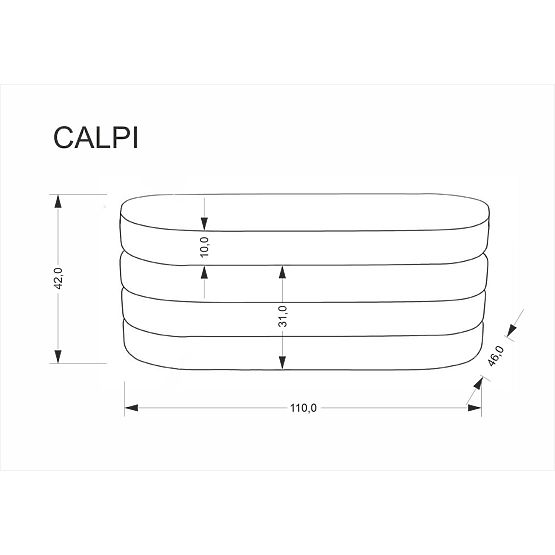 CALPI bench with storage space, beige (1p=1pc)